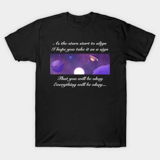 You Will Be Okay Song Helluva Boss Octavia and Stolas Astrology Positive Quote T-Shirt